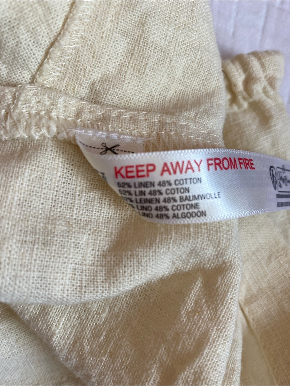 FREE PEOPLE Cream Scoop-Neck Linen Camisole - Picture 8 of 8